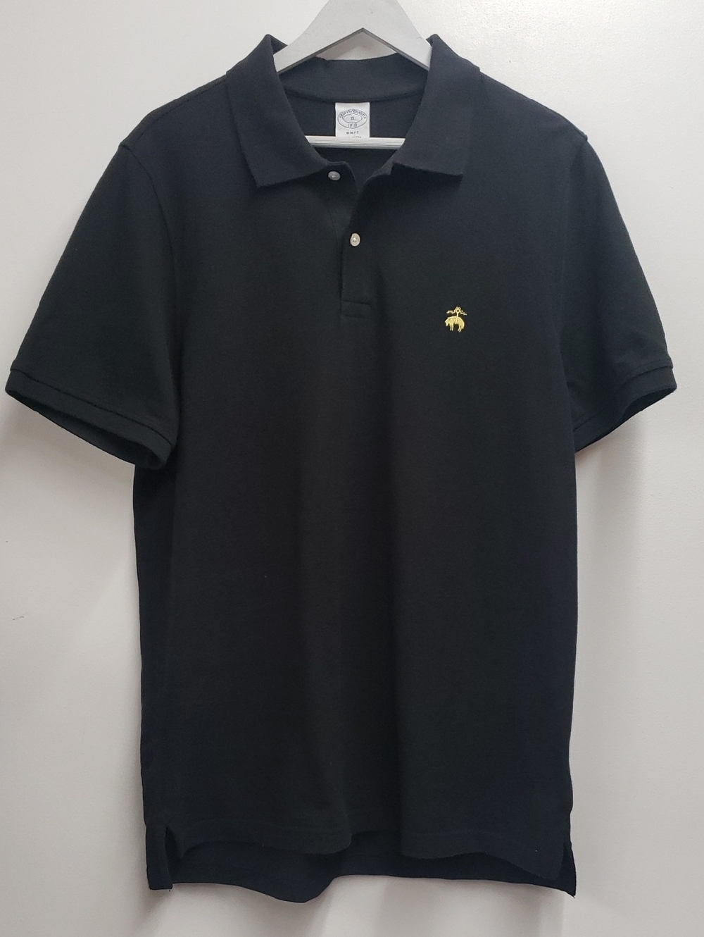 Brooks Brothers Cotton Interlock Knit Polo Men's XL Black